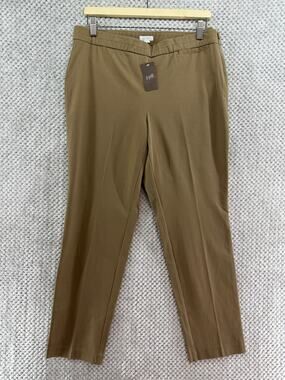 J Jill Pants Womens 14 Beige Tobacco Mid Rise Straight